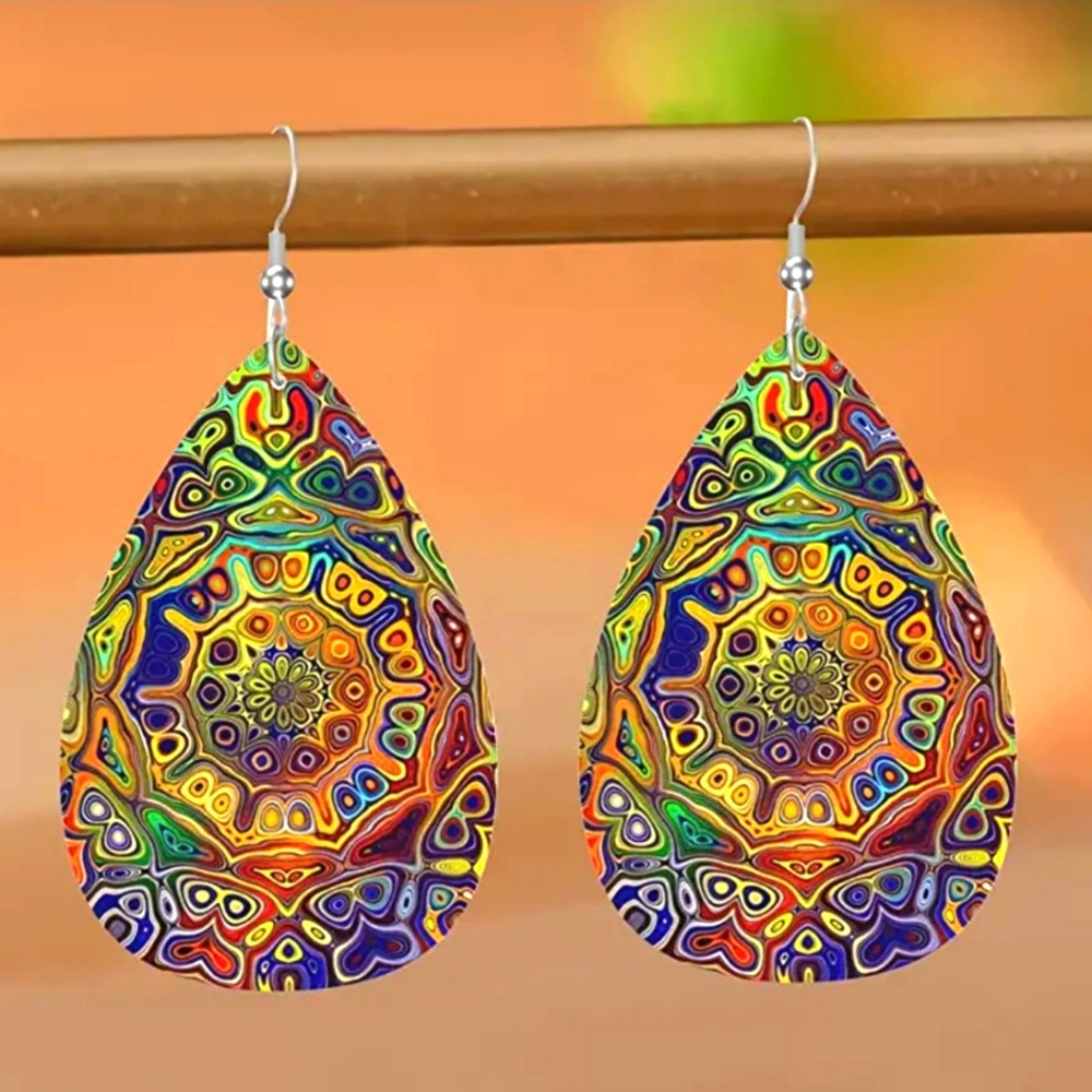 Bohemian style teardrop earrings